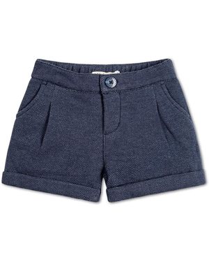 Hope & Henry Big Girls Cuffed Fleece Dress Short - Blue
