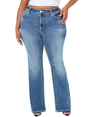 TRUE RELIGION Plus Size Becca Stretch Mid-rise Bootcut Jeans - Blue