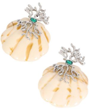 SOH The Veined-conchiglia Drop Earrings - Metallic