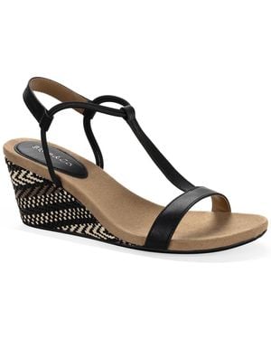 Style & Co. Mulan Wedge Sandals - Metallic
