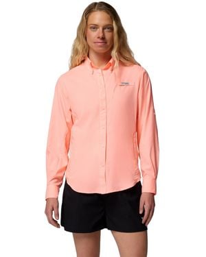 Columbia Pfg Tamiami Ii Long-sleeved Shirt - Pink