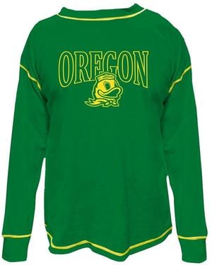 Fanatics Oregon Ducks Plus Size Contrast Stitch Sweatshirt - Green