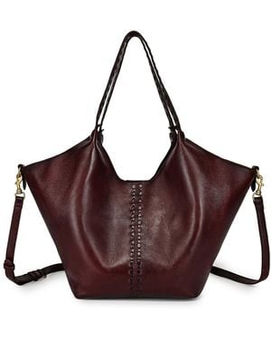 Old Trend Wisteria Small Handwoven Tote Handbag - Brown