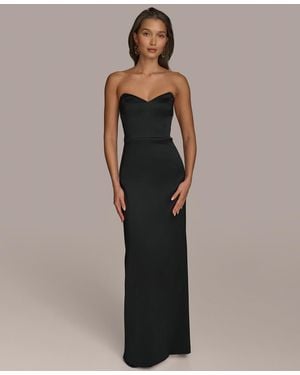 Donna Karan Strapless Gown - Black