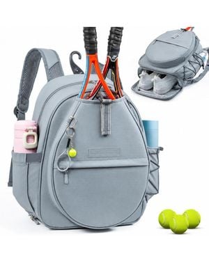 Peneyon Tennis Racket Bag Convertible Backpack Water Resistant Sports Gear Bag - Blue