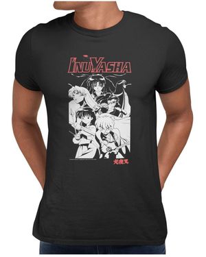 Inuyasha Kagome Koga Sesshomaru Timeless Anime Cast Short Sleeve Tshirt - Black