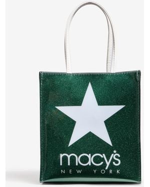 Macy's Dani Accessories Logo Forest Green Shoulder Tote