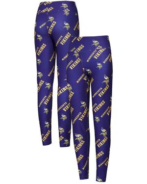 Concepts Sport Minnesota Vikings Breakthrough Allover Print Knit Sleep leggings - Blue