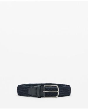 Mango Braided Elastic Belt - Blue