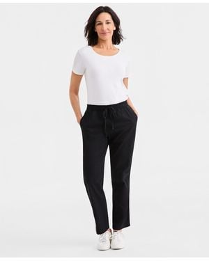 Style & Co. Straight-leg Pull-on Pants - White