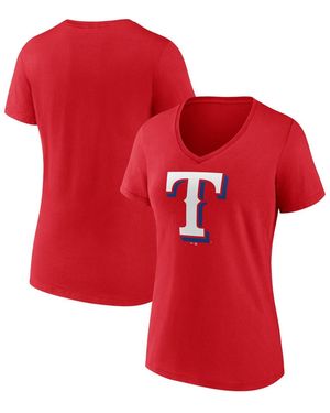 LOGO ATHLETIC Texas Rangers V-neck T-shirt - Red