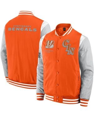 Fanatics And Cincinnati Bengals Elements Elite Full-snap Jacket - Orange