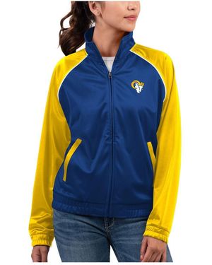 G-III 4Her by Carl Banks Los Angeles Rams Showup Fashion Dolman Full-zip Track Jacket - Blue