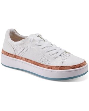 Earth Knight Knit Lace-up Sneakers - White