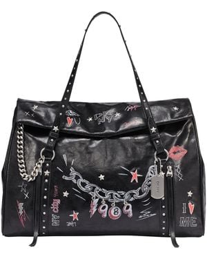 DKNY Skye Extra-large Structured Laptop-compatible Satchel - Black