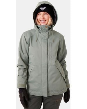 Roxy Billie 3-way Adjustable Hooded Insulated Snow Jacket - Gray