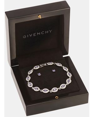 Givenchy 2-pc. Set Stone & Crystal Link Bracelet & Crystal Stud Earrings - Black