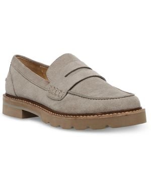 Anne Klein Elia Lug Sole Penny Loafers - Gray