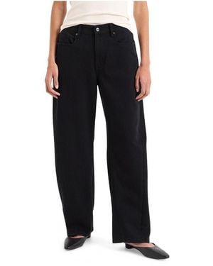 Pact Organic Cotton All-day Twill Barrel Leg Pant - Black