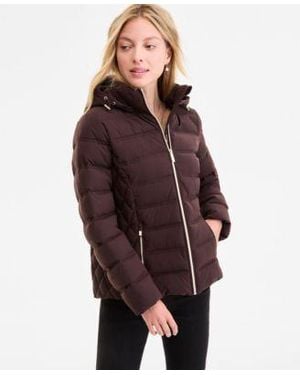 Michael Kors Michael Hooded Packable Puffer Coat Exclusively At Macys P Xxs Xxl - Red