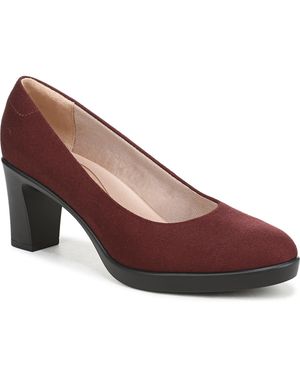 LifeStride Elevate Block Heel Dress Pumps - Brown