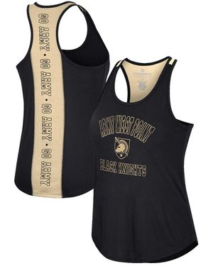Colosseum Athletics Distressed Army Knights 10 Days Racerback Scoop Neck Tank Top - Black