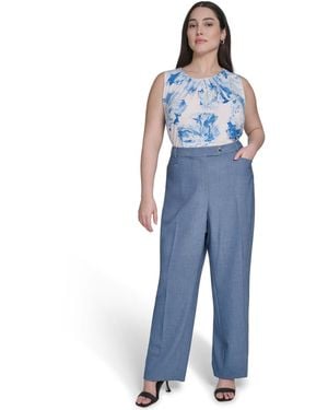 Calvin Klein Plus Size Modern Fit High-waist Pants - Blue