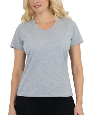 Galaxy By Harvic Galaxy Divatee Relaxed Fit V-neck Short Sleeve T-shirt - Gray