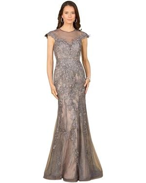 Lara Sheath Lace Gown - Brown