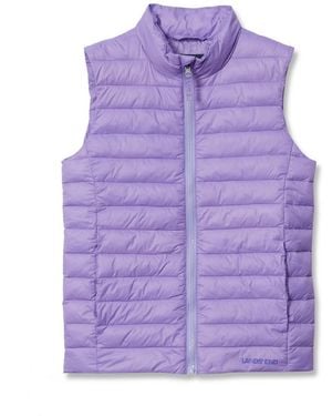 Lands' End Girls Featherfree Insulated Packable Vest - Purple