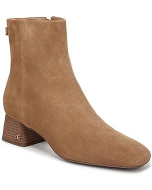 Sam Edelman Paige Zipper Booties - Brown