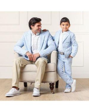 Hope & Henry Daddy Dude French Terry Suit In - Blue