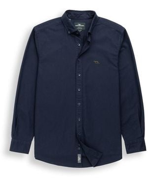 Rodd & Gunn Gunn Oxford Long Sleeve Sports Fit Shirt - Blue