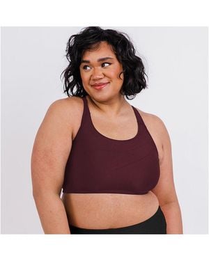 Calypsa Plus Size Racerback Swim Bra - Red