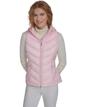 Charter Club Packable Hooded Puffer Vest - Purple