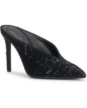INC International Concepts Krysia Pointed Toe Mule Pumps - Black