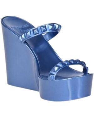 Carmen Sol Tonino High Wedge - Blue