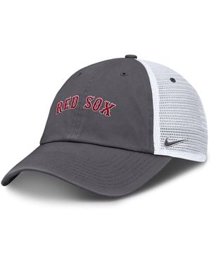 Nike Boston Red Sox Wordmark Club Adjustable Trucker Hat - Gray