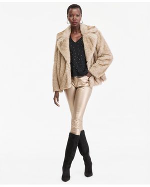 INC International Concepts Faux Fur Short Jacket - Multicolor