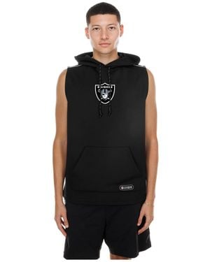 KTZ Las Vegas Raiders Combine Authentic Sleeveless Hoodie - Black