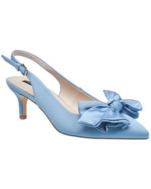 French Connection Quinn Satin Bow Kitten Pump - Blue