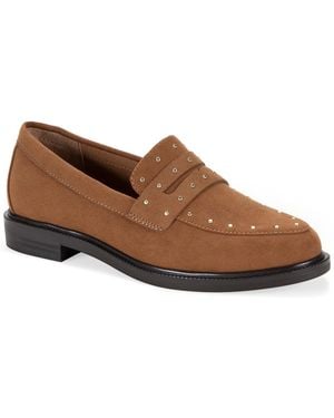 Style & Co. Ammber Round Toe Block Heel Loafers - Brown