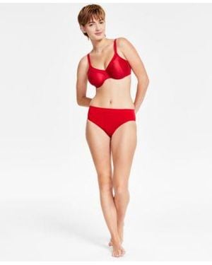 Wacoal Perfect Primer Underwire Bra B Smooth High Cut Brief Underwear - Red