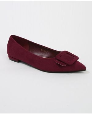 BERNESS Rhianna Pointed Skimmer Flat - Red