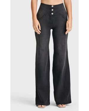 Freddy High-rise Sculpting Palazzo Flare Jeans - Black