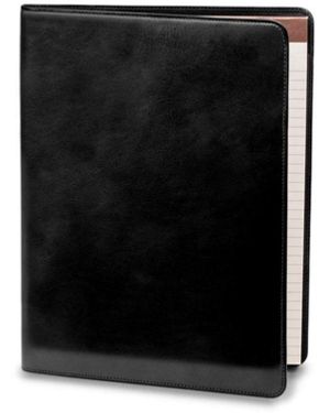 Bosca Old Leather Classic All Leather Pad Cover 8.5 X 11 - Black