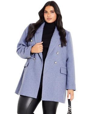 Avenue Plus Size Renaissance Jacket - Blue