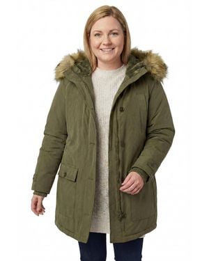 Woman Within Plus Size The Arctic Parka - Green