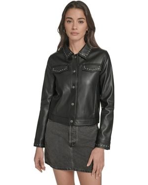 Levi's Laydown Collar Studded Jacket - Black