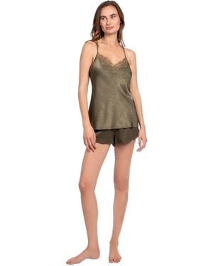 Linea Donatella 2-piece Sleeveless Top And Shorts Set - Natural
